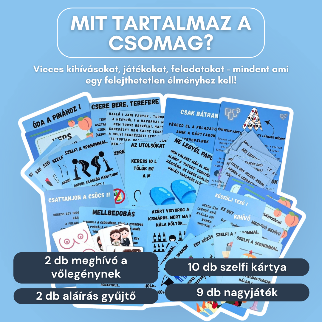 Legénybúcsú feladatcsomag