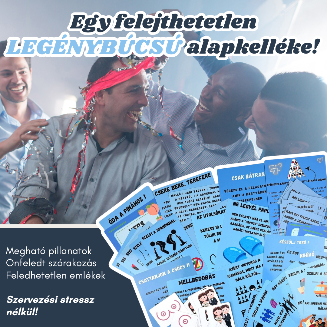 Legénybúcsú feladatcsomag