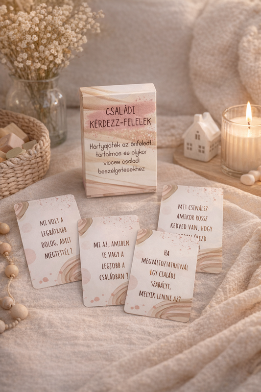 Családi kérdezz-felelek kártyajáték