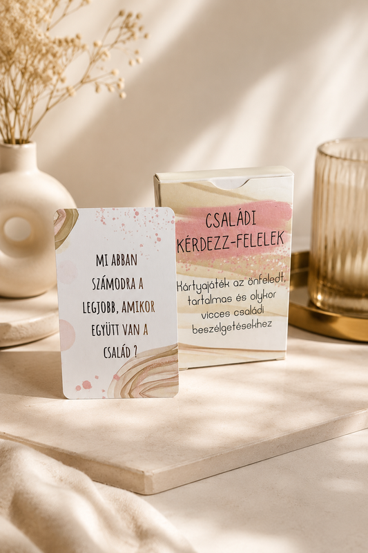Családi kérdezz-felelek kártyajáték